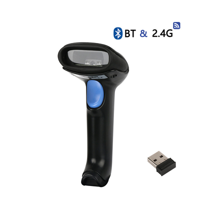 1D Bluetooth 2.4G bezprzewodowy skaner kodów kreskowych Trwały w użyciu i wysokiej wydajności