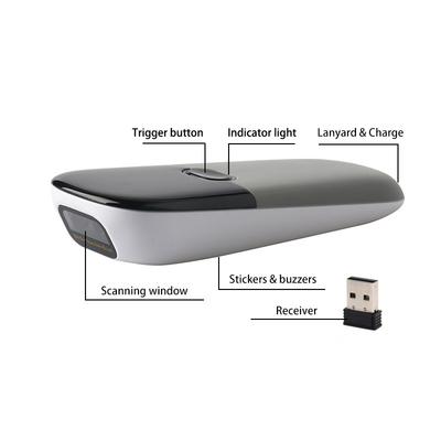 Mini przenośny skaner kodów kreskowych bezprzewodowy 2D czytnik kodów kreskowych Bluetooth DI9120-2D