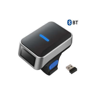 Mini 1D 2D CMOS Wireless Barcode Scanner Noszalny Bluetooth Ring Finger QR Code Scanner