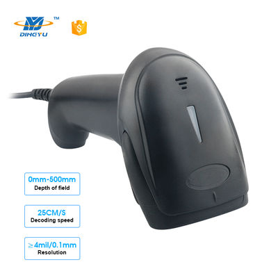 Szybki skaner kodów kreskowych 2D ręczny z Bluetooth, 300 skanów/sek, 32-bitowy, 640*480 CMOS, do punktów sprzedaży w supermarketach